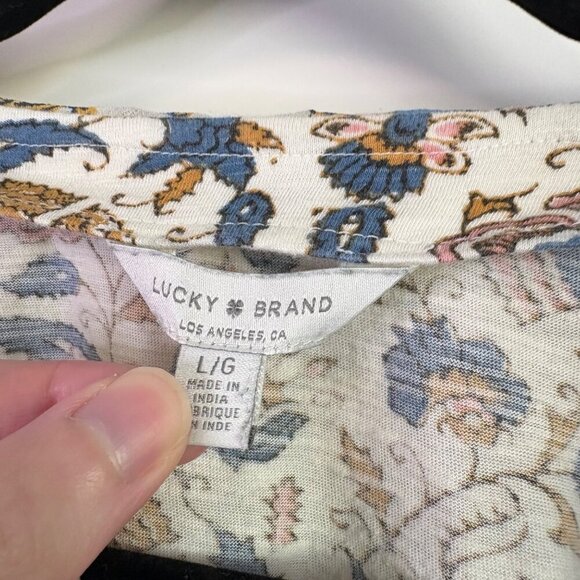 Lucky Brand Floral Print Women's Top - Picture 4 of 12